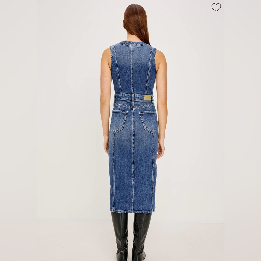 Rails Westwood Denim Midi Dress Blue Stone Wash size XL - Picture 15 of 15
